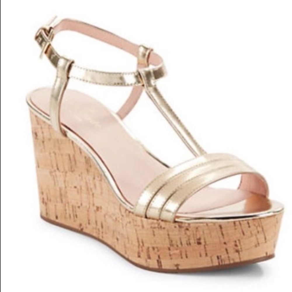 Kate Spade Tallin Metallic Good Wedge w/ Cork Heel